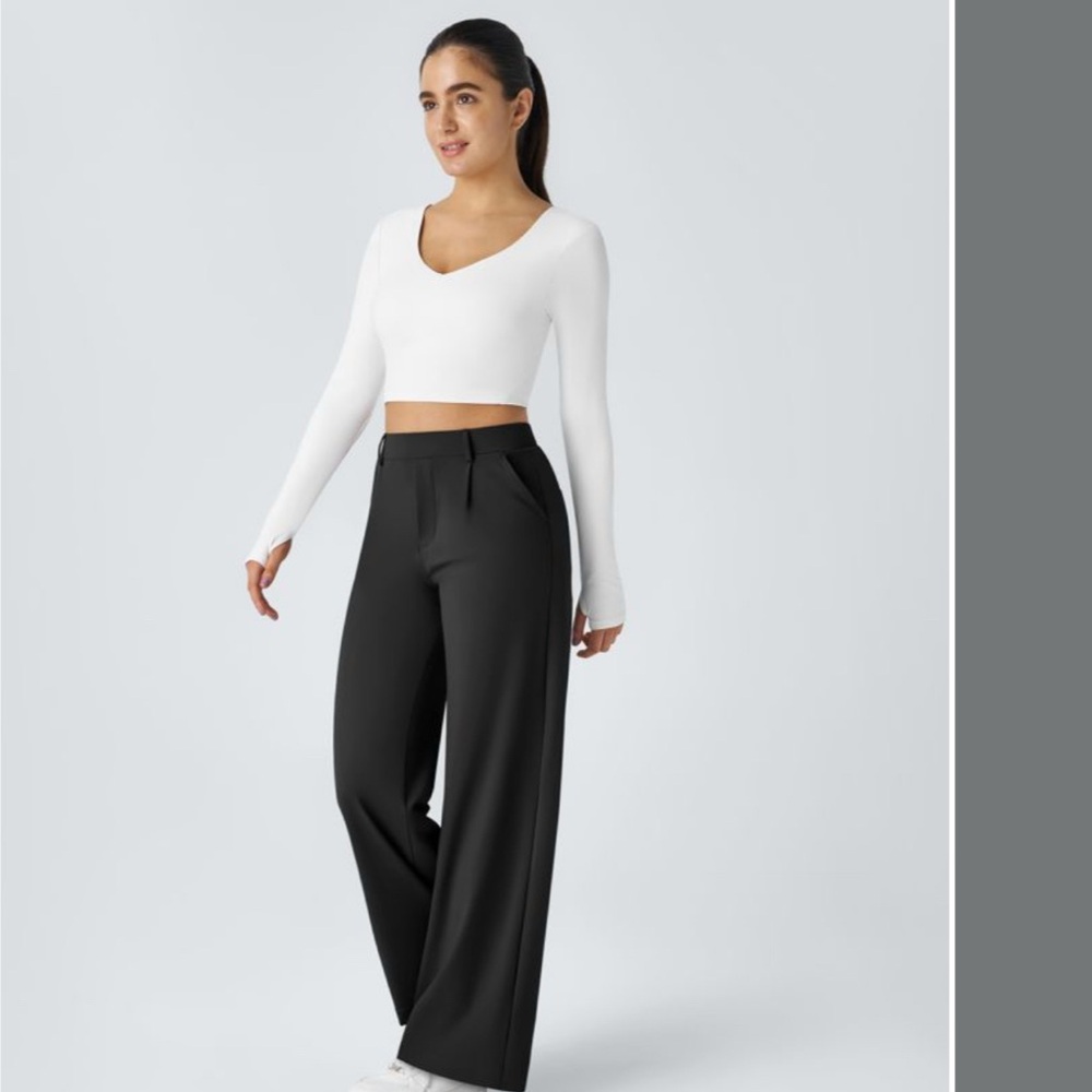 Halara small high waisted work pants straight leg
